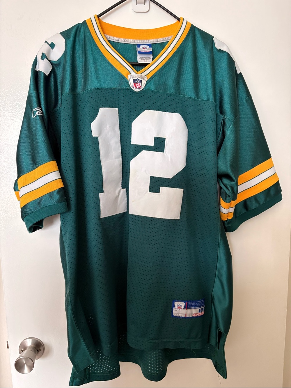 NFL Aaron Rodgers #12 Green Jersey with Yellow & White Trim 52